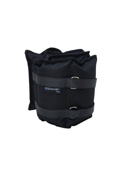 ÇAKABEY - Hand-Foot Wrist Weight 3 Kg Pair (2 PCS) Black (Sandbag)