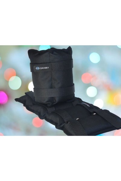 ÇAKABEY Hand Ankle Weight 1.5 kg + 1.5 kg (Total 3 kg) Pair of Black Sandbags