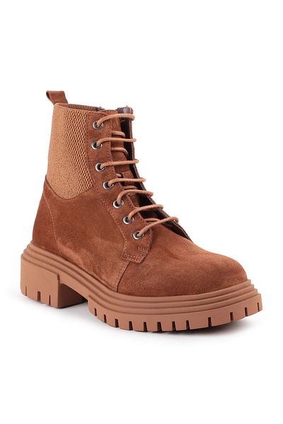 Libero L27101055 Suede Leather Women's Boots Tan