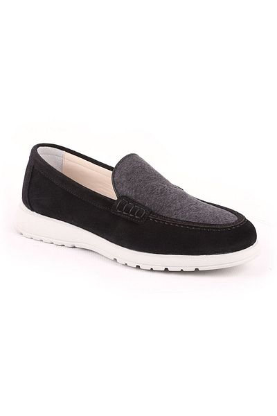 Libero L5112 Suede Fabric Leather Men's Casual Shoes Black
