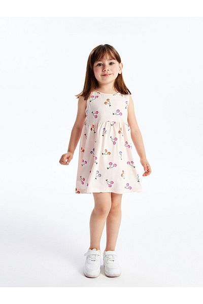 LC Waikiki LCW baby Crew Neck Printed Baby Girl Dress