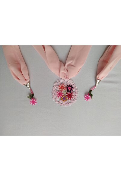 Bircan Hediyelik Somon İğne Oyalı Cimcime Model Kolye Fular