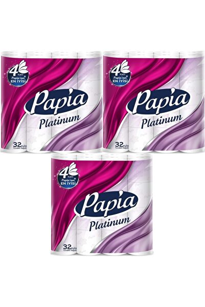 Papia Tuvalet Kağıdı (4 KATLI) 96 Lı Pk Platinum (3PK*32)
