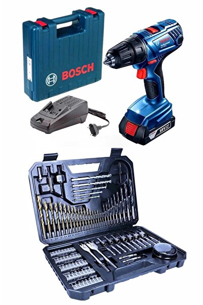 Bosch Gsr 180 li (Tek batarya) ve Bosch 103 Parça Aksesuar Seti Hediye