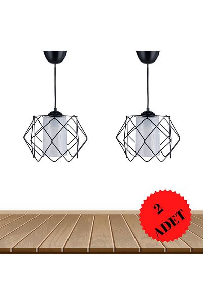 MHK Collection Black Design White Mica Multi Square Living Room Kitchen Bathroom Bedroom Children's Room Entrance Chandelier (2 PCS)