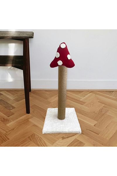 AFRALYAHOME شجرة خدش للقطط على شكل فطر، حامل خدش للقطط بتصميم خاص مقاس 50 سم