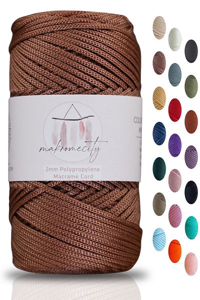 Makromecity Premium 100 Gr Πολυεστέρας Μακραμέ Σχοινί Χάλκινο 2mm - 120 M Supla Σχοινί και Κλωστή Τσάντας