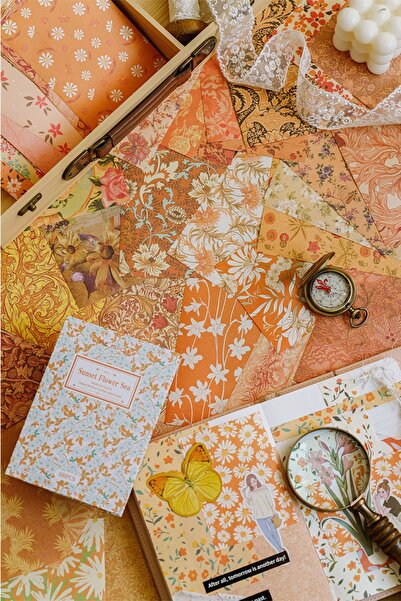 SF SCRAPBOOK KIRTASİYE 100 Sayfa Scrapbook / Journal Dekupaj Kitabı Scrapbook...