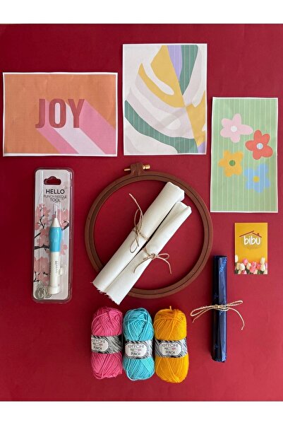 BibuPunch المجموعة التجريبية (الألوان الحية) - مجموعة أدوات الخبرة لأولئك الذين لديهم فضول بشأن التطريز المثقب ويريدون تجربته