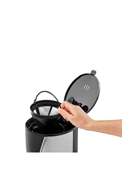 Arzum Ar3081 Brewtime Delux Filter Coffee Machine, Inox, 19X33X25 cm