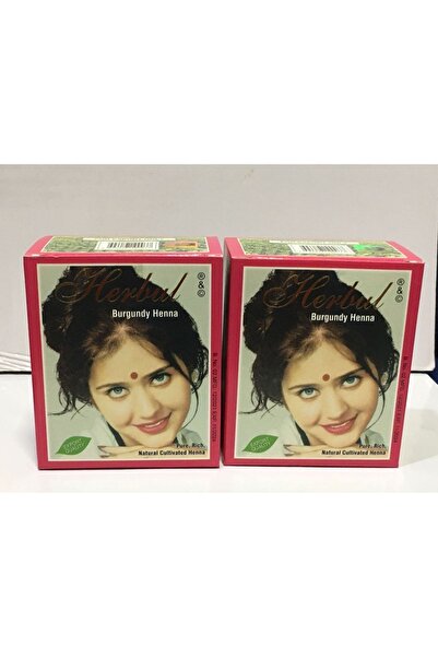 Herbul Neşe Natural Burgundy Henna Kızıl Hint Kınası 6'lı 1 Kutu 2 Adet