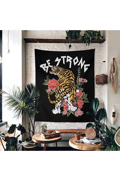 WALLHANG Be Strong Wall Cloth, Wall Carpet 130x150 Cm-50x70 Cm