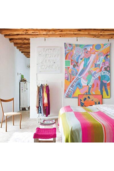 WALLHANG Dancing Smoking Drinking Skiing Duvar Örtüsü,duvar Halısı 130x150 Cm