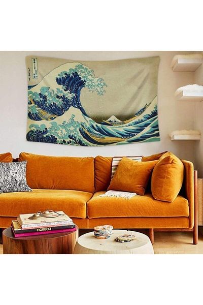 WALLHANG غطاء حائط The Great Wave Off Kanagawa، مقاس 150x100 سم