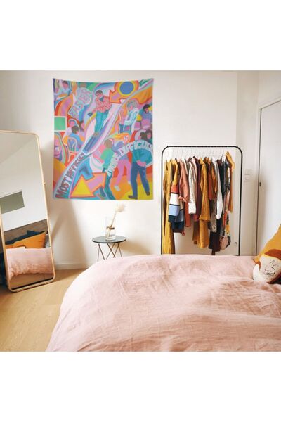 WALLHANG Dancing Smoking Drinking Skiing Duvar Örtüsü,duvar Halısı 130x150 Cm