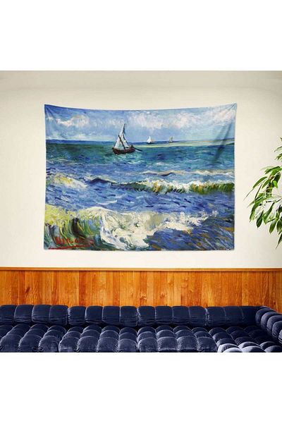 WALLHANG Seascape Seascape - غطاء حائط فان جوخ، سجادة حائط - 130x100 سم