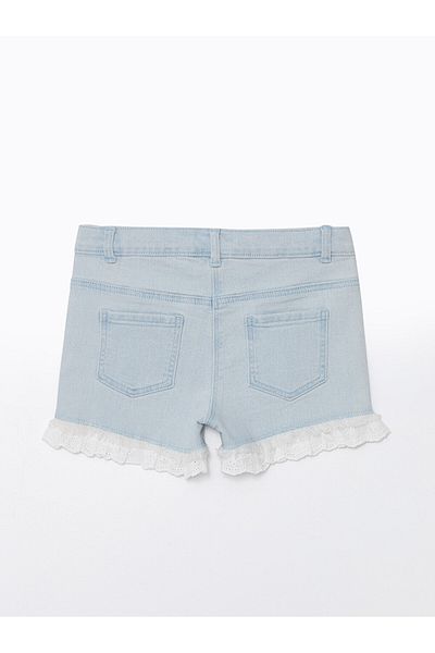 LC Waikiki Lcw Elastic Waist Basic Baby Girl Jean Shorts