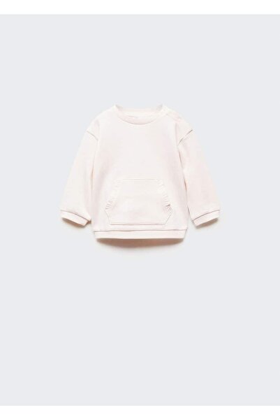 MANGO Baby Düğmeli pamuklu sweatshirt