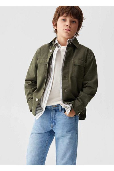 MANGO Kids Blugi Albastru Pentru Copii
