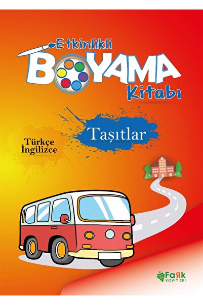 Fark Yayınları المركبات - كتاب تلوين الأنشطة - تركي - إنجليزي