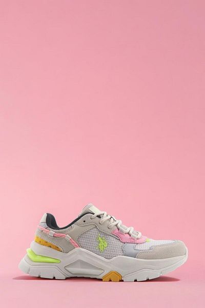 U.S. Polo Assn. BAZA. Polo Assn. 101502370   Vincent - Tenis de damă ortopedic bej roz galben