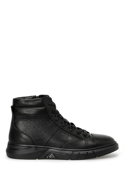İnci Leza 3pr - Schwarze, schlichte Freizeitstiefel für Herren