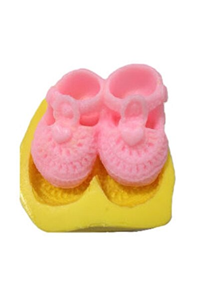 Partivitrini Baby Booties Shaped Silicone Cake and Candy Dough Mold 8,5x7,5x3 cm