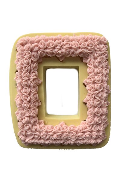 Partivitrini Güllü Dikdörtgen Çerçeve Şeklinde Silikon Pasta ve Seker Hamuru ...