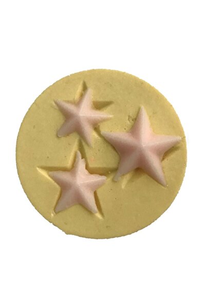 Partivitrini 3 Lü Yıldız Şeklinde Silikon Pasta ve Seker Hamuru Kalibi 2x2x0,...