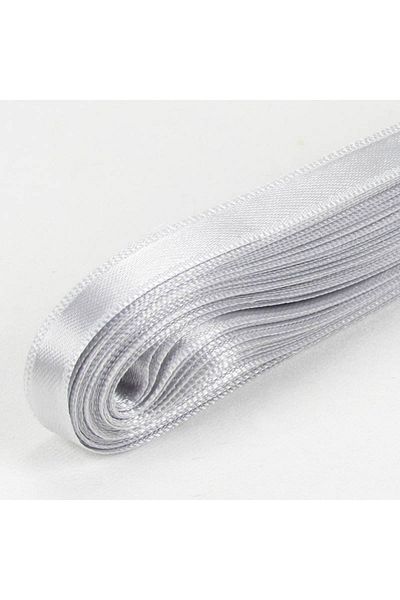 Partivitrini Silver Gray Color Satin Ribbon 1 CmX 10 Meters
