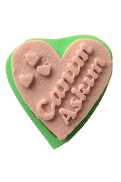 Partivitrini My Dear Love Written Silicone Candle Mold 7x7x2 Cm