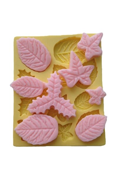 Partivitrini Çeşitli Yaprak Şekilli Silikon Pasta ve Seker Hamuru Kalibi
