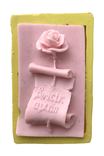 Partivitrini Single Rose Figured My Unique Love Written Silicone Cake and Can...