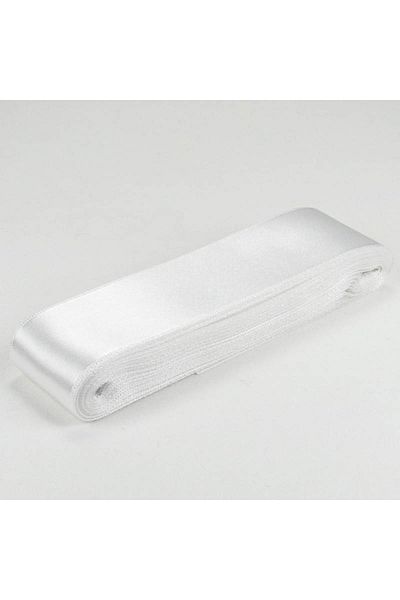 Partivitrini White Color Satin Ribbon 4 CmX 10 Meters