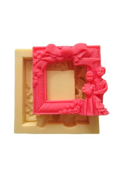 Partivitrini Gelin Ve Damat Mini Çerçeve Silikon Kokulu Taş Ve Sabun Kalıbı 7...