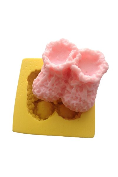 Partivitrini Braided Baby Booties Shaped Silicone Pastry and Candy Dough Patt...