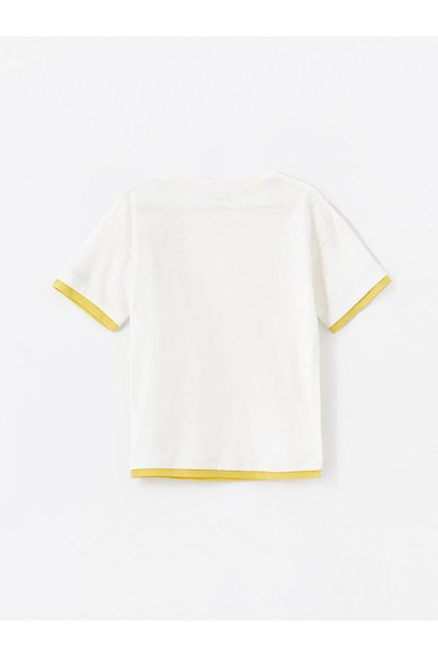 LC Waikiki Niemowlę Chłopięcy - LCW T-shirt z okrągłym dekoltem i nadrukiem