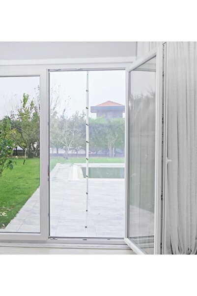 TuranHome Mıknatıslı Kapı Sinekliği 105x210 Cm Çift Taraflı Bant Ve Cırtbantlı