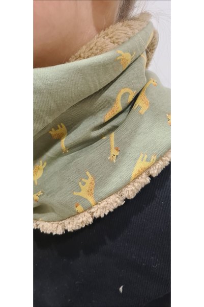 Leylace Combed Cotton and Plush Fabric Children's Neck Collar-4