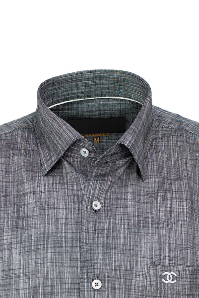 Oppland Чоловіча короткорукавна сорочка преміум-класу з бавовни - з кишенями та коміром на ґудзиках