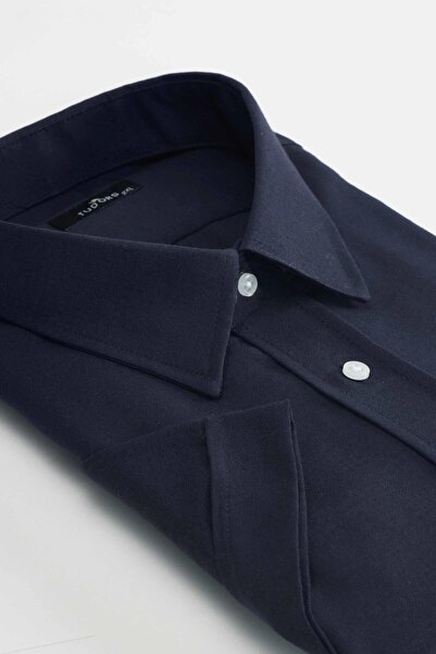 Tudors Letnja muška košulja - veće veličine, kratki rukavi, dobija tkanina