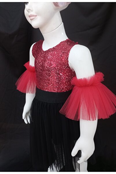 es moda shop Maysa Girls - Αποσπώμενα μανίκια, κόκκινο