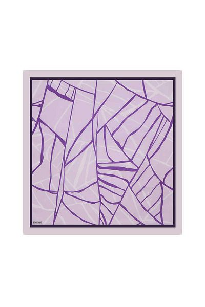 Bursa İpek Μεταξωτό μαντίλι Lilac Twill - Μωσαϊκό μοτίβο