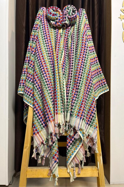 Çeşme Home %100 Pamuk El Dokuma 4’lü Havlu Seti | 2 Büyük + 2 Küçük El Yapımı...