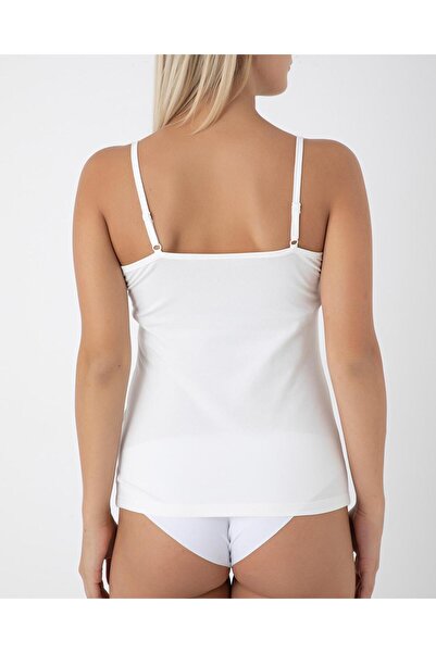 CONFEO Ecru Women's Athlete - Lycra, Thin Strap and Lace C8T0N0O108