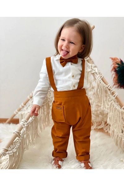 Ares Kids Fashion Καφέ Παιδική και Βρεφική Σαλοπέτα - Εορταστικό Δώρο ΜΟΝΟ