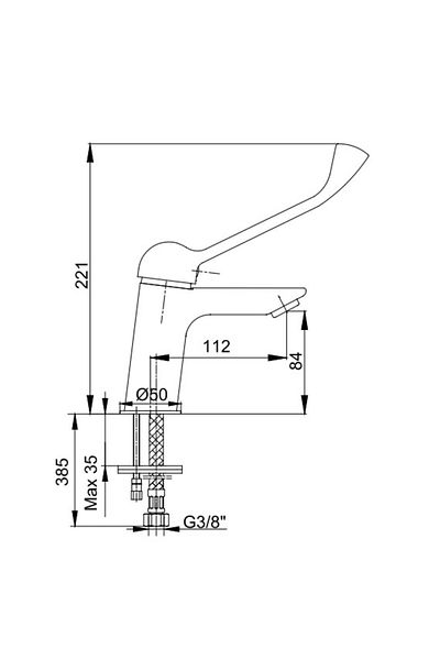 Eca Medical Physical Disabled and Doctor Sink Faucet 102188059 H