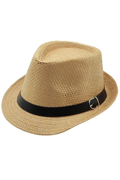AXE SPORTSWEAR Pălărie Fedora din paie - Cureaua de vară, detaliu panglică, pălărie de paie de protecție solară