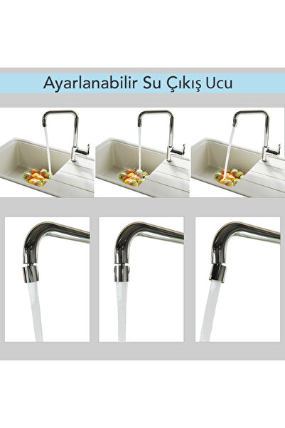 Adell Lento Mafsallı Mutfak Eviye Bataryası - Parlak Krom