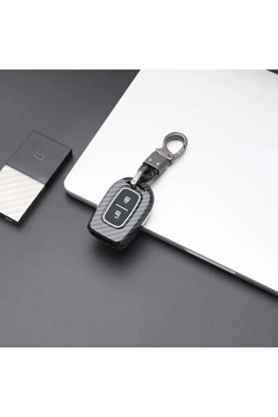 AYZ GARAGE حافظة مفاتيح داسيا رينو من الكربون الأسود